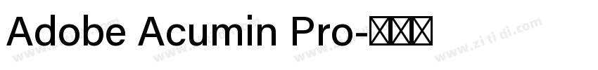 Adobe Acumin Pro字体转换